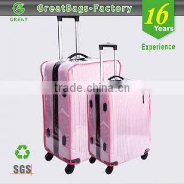 Custom hot sale new style promotional pvc foldable clear suitcase rain cover