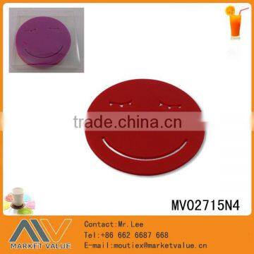 RED COLOR COFFEE CUP MAT, SILICONE TEA CUP MAT photo-3