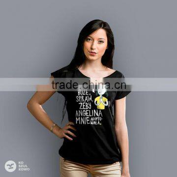 2016 Women Design Female T-shirt Print Logo DTG OEM Service Screenprint Transfer photo-2