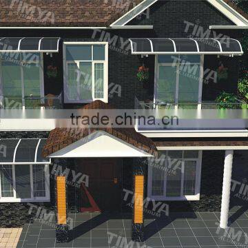 High-quality-Aluminium retractable awning with polycarbonate sheet.