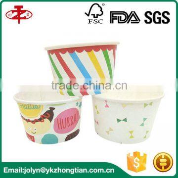 Wholesale Recycled PE Coated Custom Printed Ice Cream Paper Cups