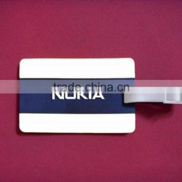 factory custom make embossing words concise style soft pvc luggage tags custom
