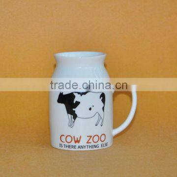 Cartoon cute ceramic mug with handle