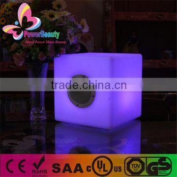 20cm side block cube stereo color changing bluetooth mini speakers promotional