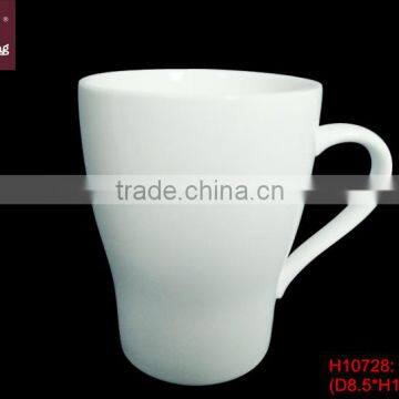 H10728 high quality white porcelain 300ml chaozhou ceramic mug