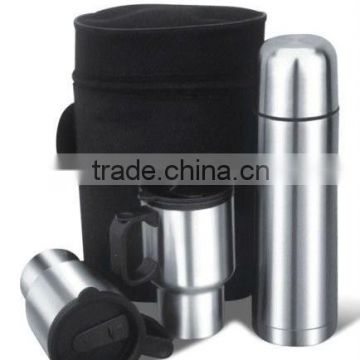 3pcs/set stainless steel thermos travel mug gift sets