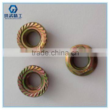 Hexagon nuts with flange and high grade