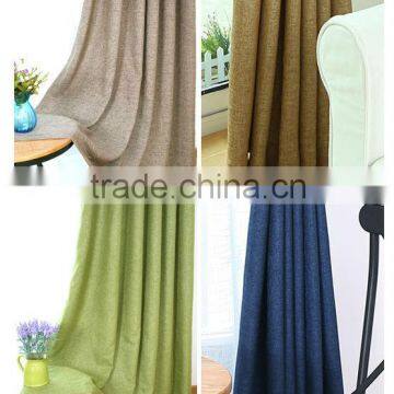 Custom made Dubai hotel top grommet linen blackout curtain