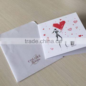 China fold invitation card/ thank you card / gift paper card printing