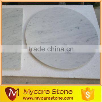 Diameter 50cm round carrara white marble plates