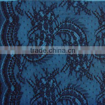 Black Cotton Tulle Lace Fabric