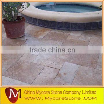 travertine paver and pool coping