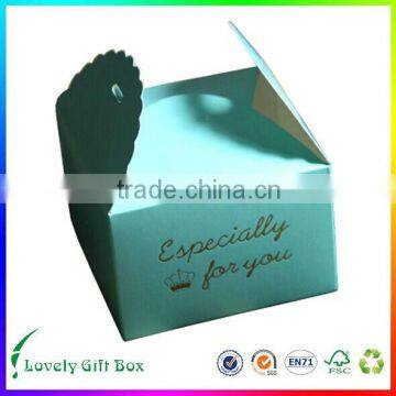 Single Small Decorative Paper Cupcake Wedding Cake Box Design