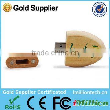 Noble Oem Promotion Gift Usb Set , EU Standard Natural Wood High Quanlity Wood Usb Flash Drive photo-3