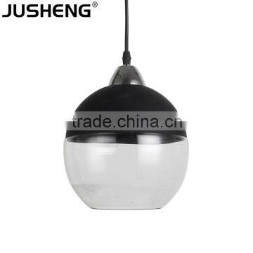 modern indoor glass black & clear pendant light for indoor coffee table lighting decorative