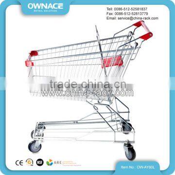 Asian Style foldable food shopping cart trolley