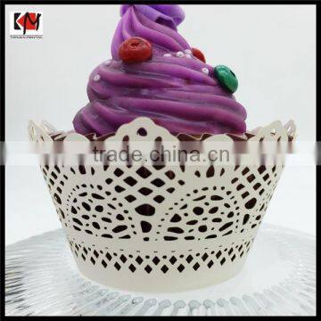 Laser cut paper Cupcake Wrappers for Cake Decorative