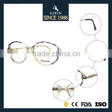 Super Light Street Fashion Acetate Reading Glasses Blue Orange Patchwork Acetate SM510 photo-4