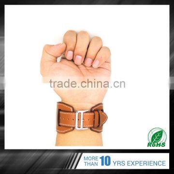 Black / Brown / Red / Blue Choose Custom Logo Accepted Cuff-leather Band for IWatch photo-6