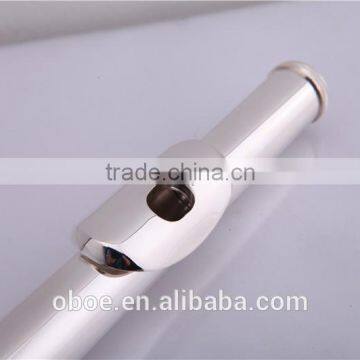 Musical Instrument 17 Open Holes Silver Plated Flute With Split E Mechanism Offset-G Keys and B Foot