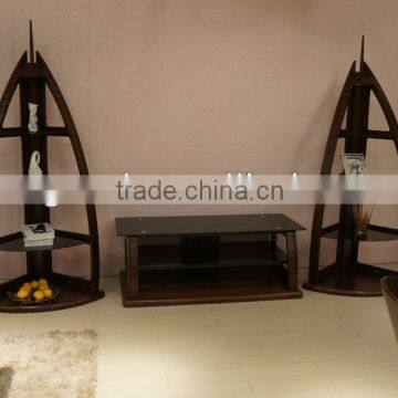 2014 Hot sale Plywood/Bendwood Corner TV Cabinet/Stand Set S221