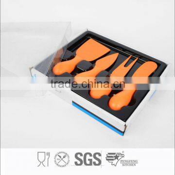 cheese knife set with colorful handle
