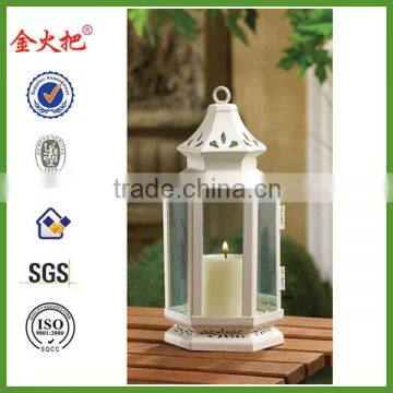 Metal White Small Victorian Lantern