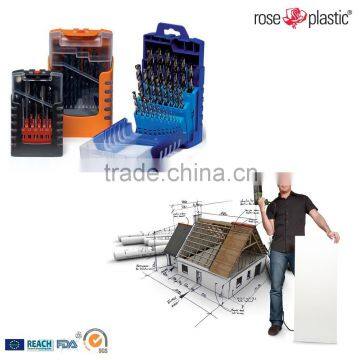 Plastic packaging box for combined drill sets GB