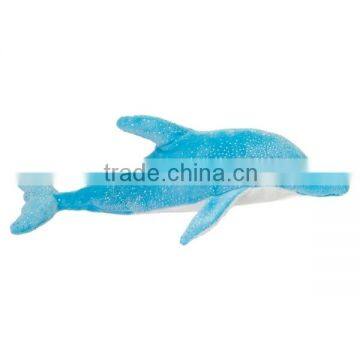 manufactured blue dolphin plush logo imprinted customized mascot stuffed wild animal toys