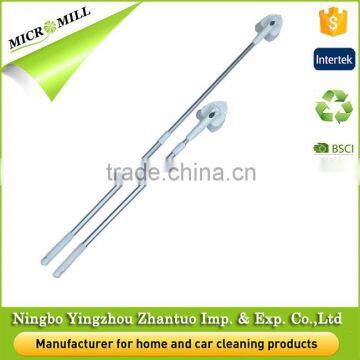 Triangle Rotating Detachable Aluminium Pole Long Handle Scalable Telescopic Plastic Floor Brush for Tile photo-4