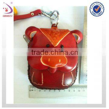 antique leather change purse