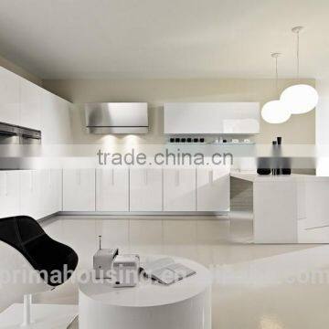 White modern design vinyl wrap doors kitchen cabinets