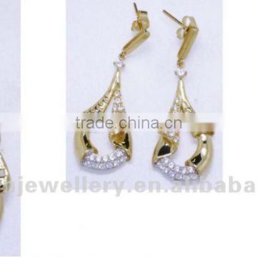 Factory price 925 sterling silver Earring&Ring&Pendant Set with 18k gold plated and set with AAA quality cz