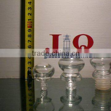 Clear Round Glass Stopper with Rubber Seal