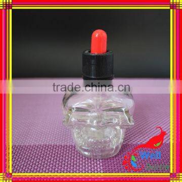 Glass Skull Bottle With Child Proof Dropper photo-5