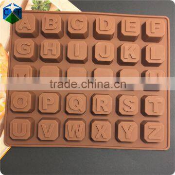 CTBED081 Silicone Mini Muffin Pan The 26 English Letters 4 Whiteboard DIY Manual Soft Chocolate Mold