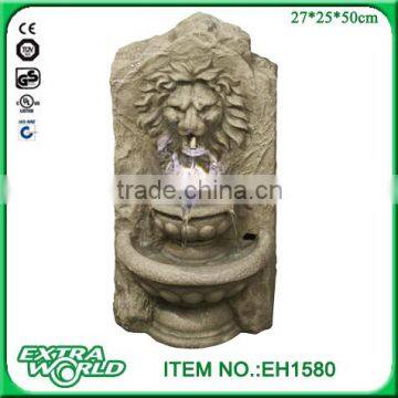 fiberglass garden lion artificial waterfalls decoration