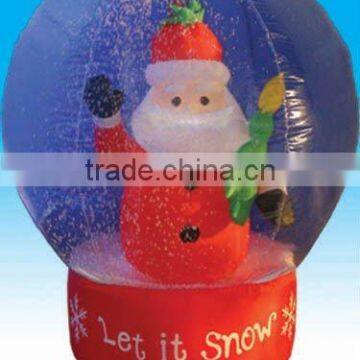 inflatable snow globe with light and snow flake