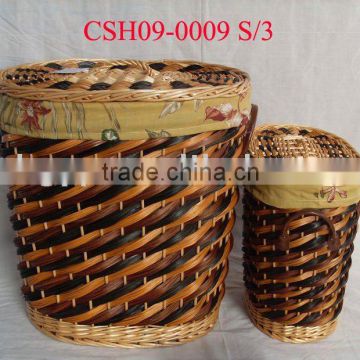 new style of willow laundry basket