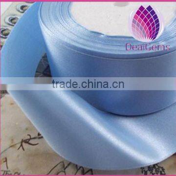 1-1/2inch wide llight blue satin ribbon