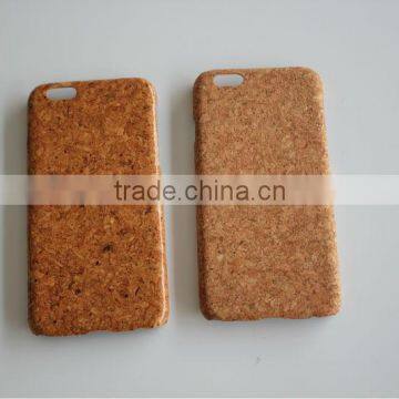 Newest high-end the real wood surface cork leather case for iPhone 6