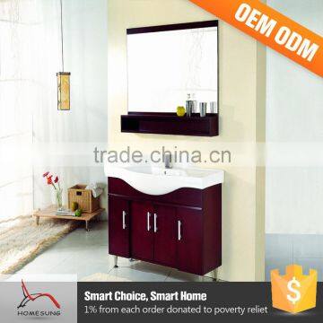 China Price PVC Bathroom Wash Basin Cabinet In Hong Kong