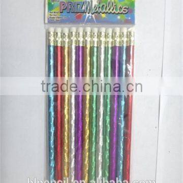 Foil HB pencil with eraser