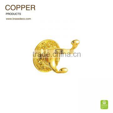 2016 new products golden plated LU304 3G copper single robe hook