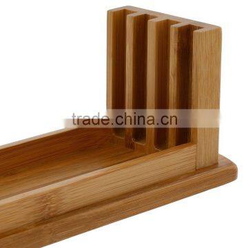 Bamboo Cutting Boards- Four All Natural Index Chopping Board Set With Non-Slip Base photo-2