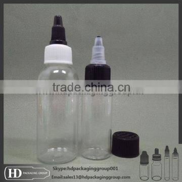 Empty clear plastic twist cap e liquid 30ml pet dropper bottle white twist cap bottle