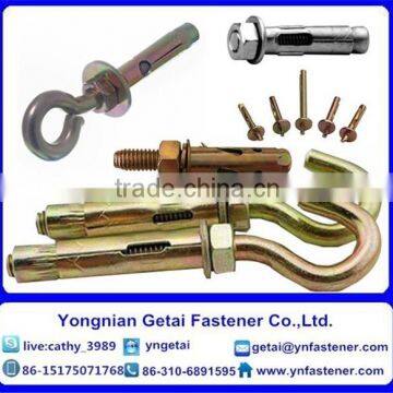 Various wedge Anchor,3PCS/4PCS fix bolts with washer, with eye or hook bolts in good quality