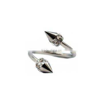 Fashion 316L surgical stainless steel twist ear spiral eyebrow barbell body piercing jewelry