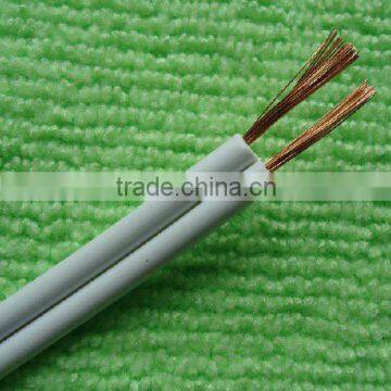 Twin white PVC audio loudspeaker cable