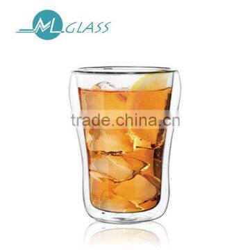 wholesale cheap 200ml hand made double wine glasses cup N6308